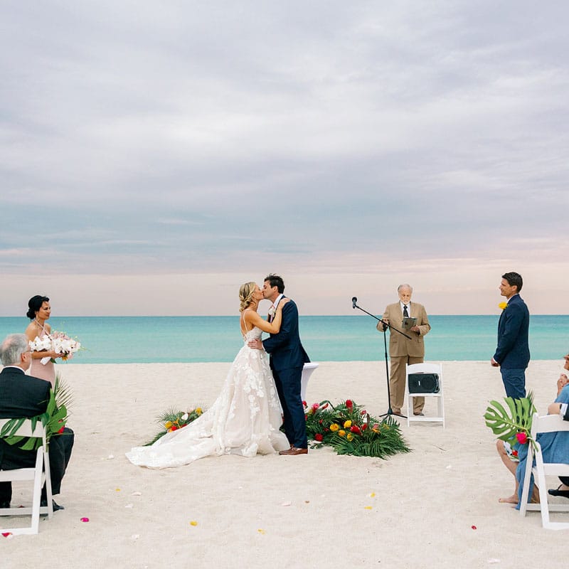 Beach weddings in Miami Beach at The National Hotel